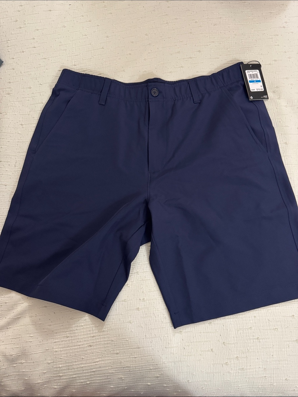 Under Armour Navy Flat-Front Performance Shorts